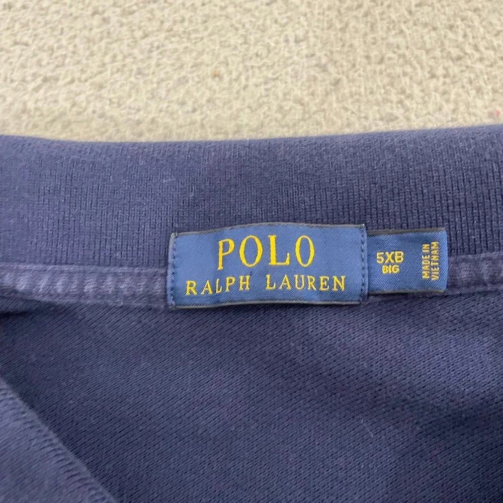 Polo Ralph Lauren Big Pony Polo Men 5XB Navy White Cotton 3 Short Sleeve